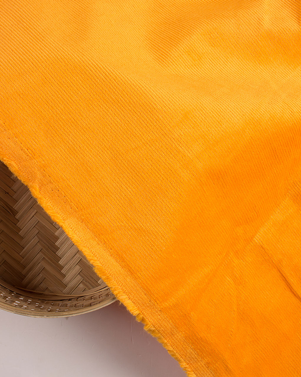 Orange Plain Corduroy Fabric ( Width 56 Inch ) - Fabriclore.com