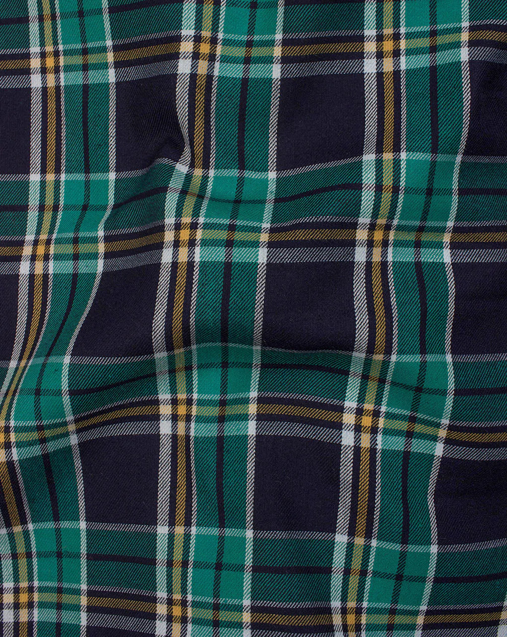 Woven Azo Free Dye Indigo Tartan Checks Cotton Fabric ( Width 56 Inch ) - Fabriclore.com