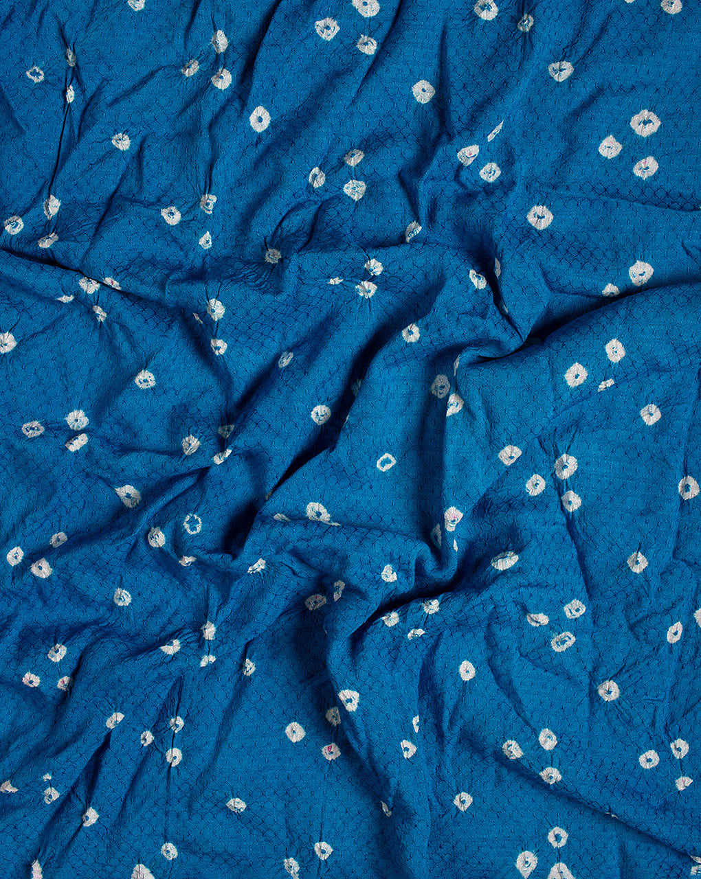 Turquoise  Bandhani Dobby Rayon Dupatta - Fabriclore.com