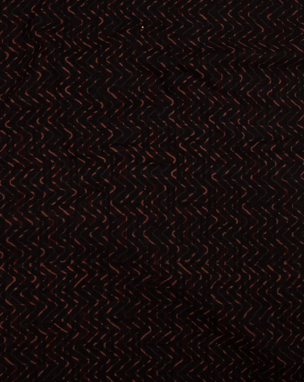 Black Red Chevron Pattern Ajrak Hand Block Natural Dye Cotton Flex Fabric - Fabriclore.com