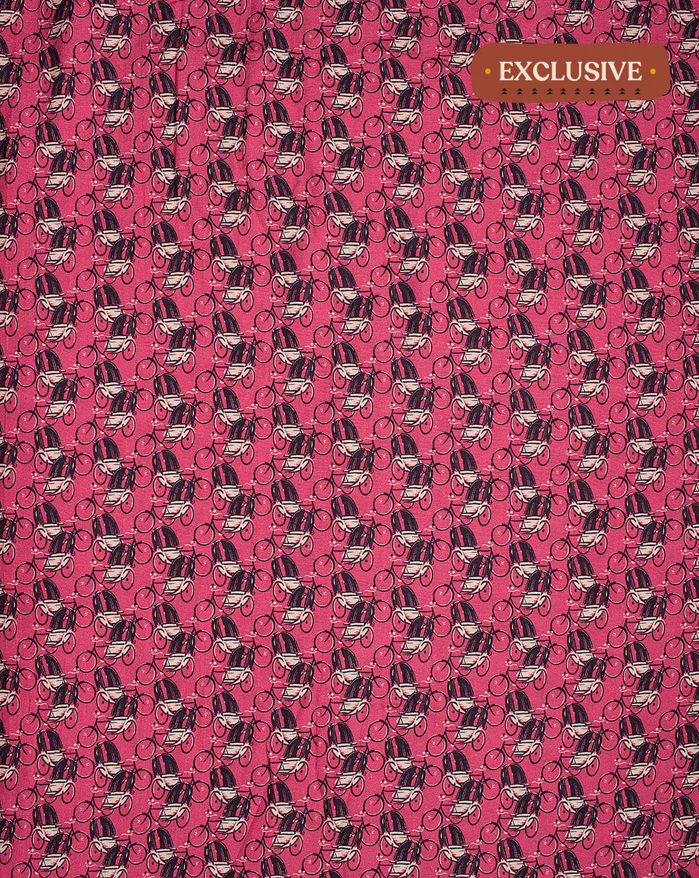 ( Pre Cut 70 CM ) Exclusive Quirky India Digital Print Flex Rayon Fabric