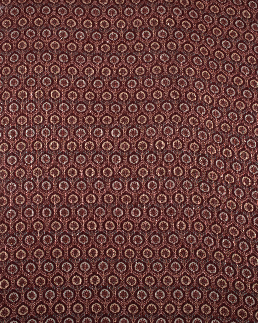 Sequins Work Digital Print Georgette Fabric - Fabriclore.com