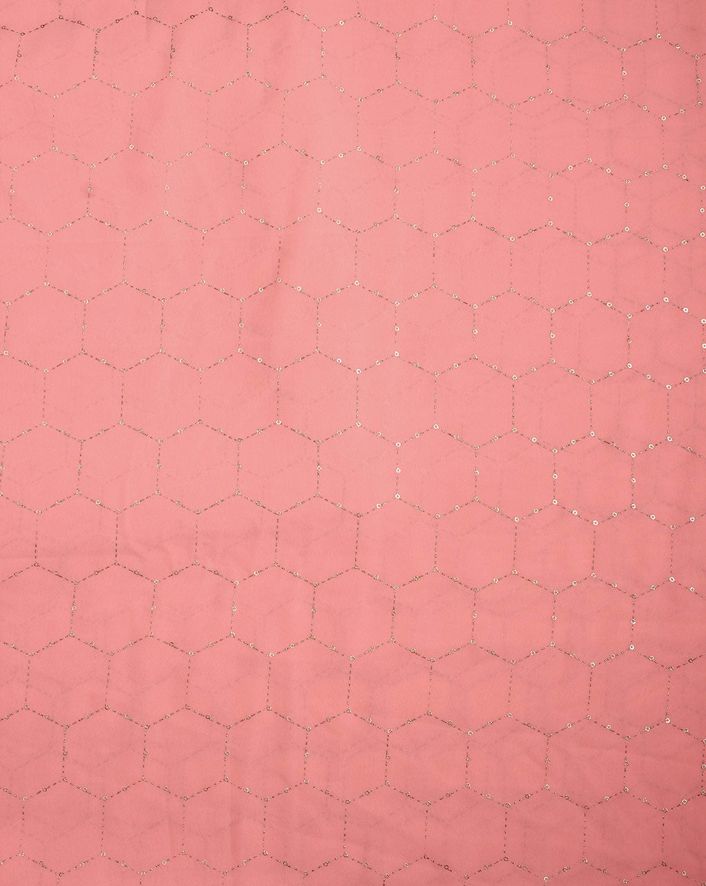 Foil Screen Print Georgette Fabric - Fabriclore.com