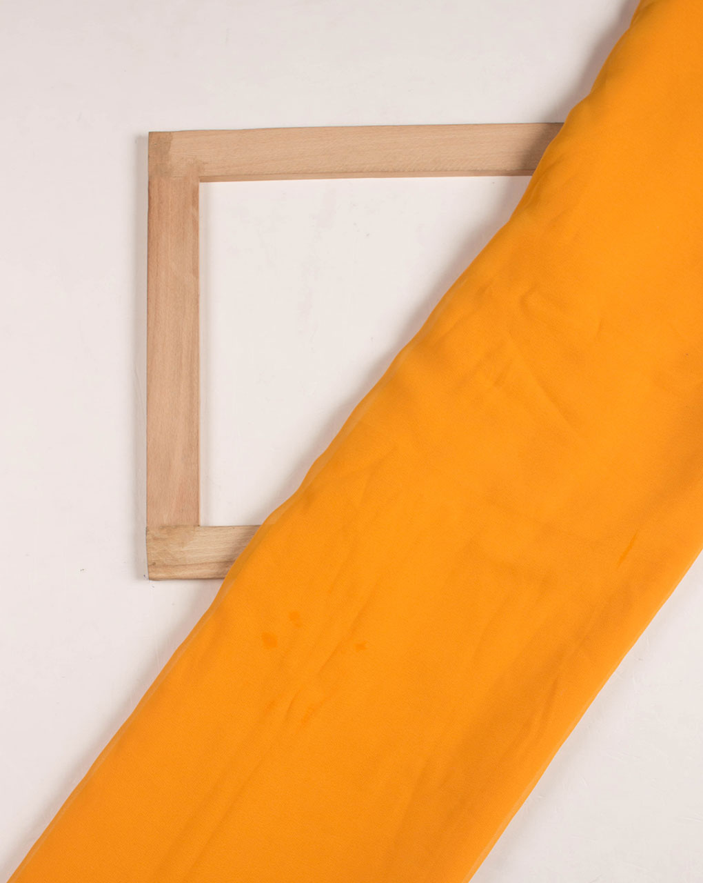 Orange Plain Georgette Fabric - Fabriclore.com