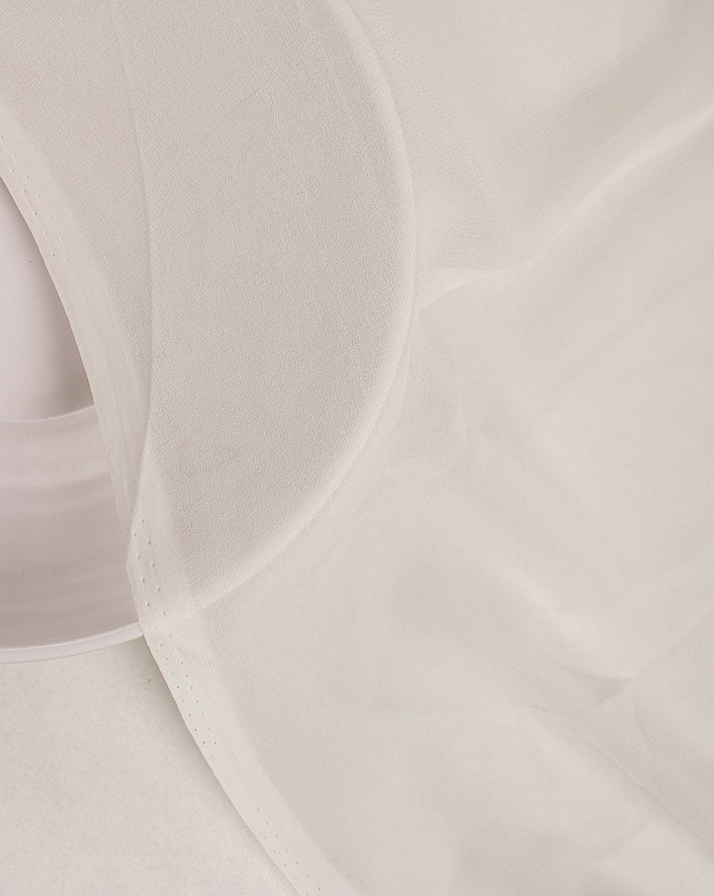 Off-White Plain Georgette Fabric