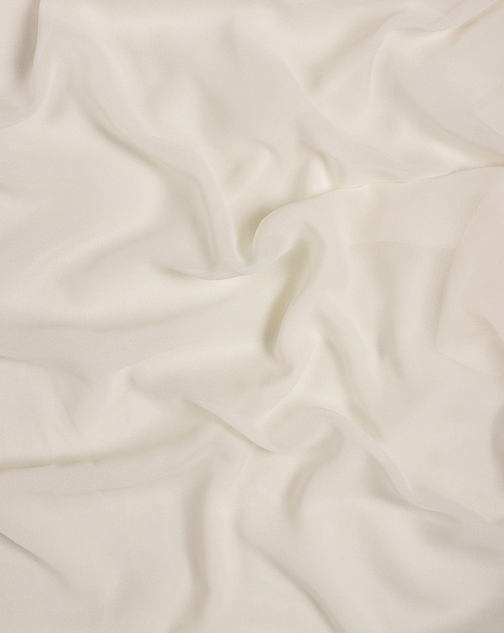 Off-White Plain Georgette Fabric