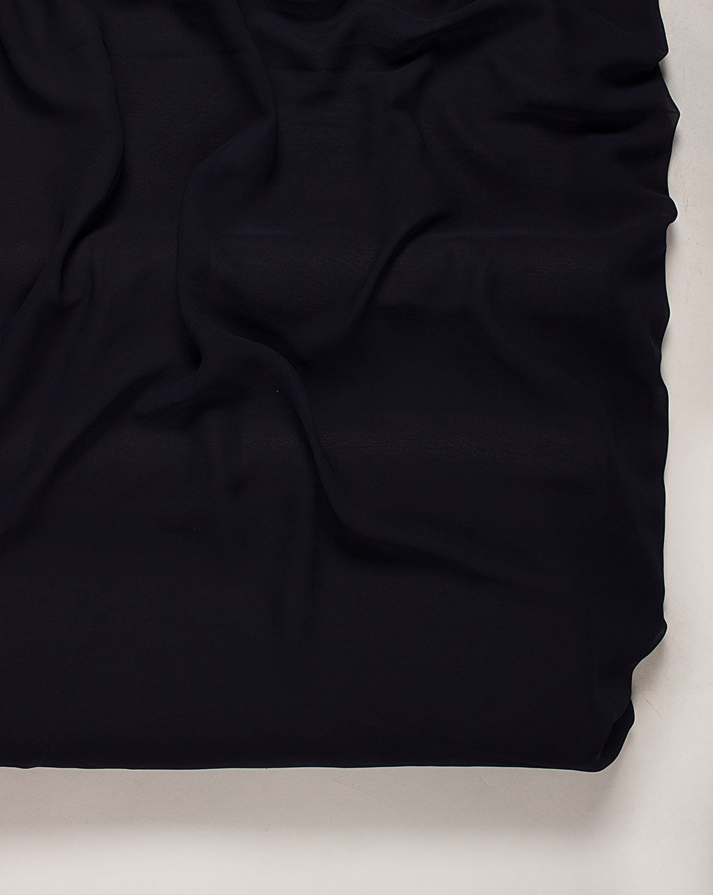 Navy Blue Plain Georgette Fabric