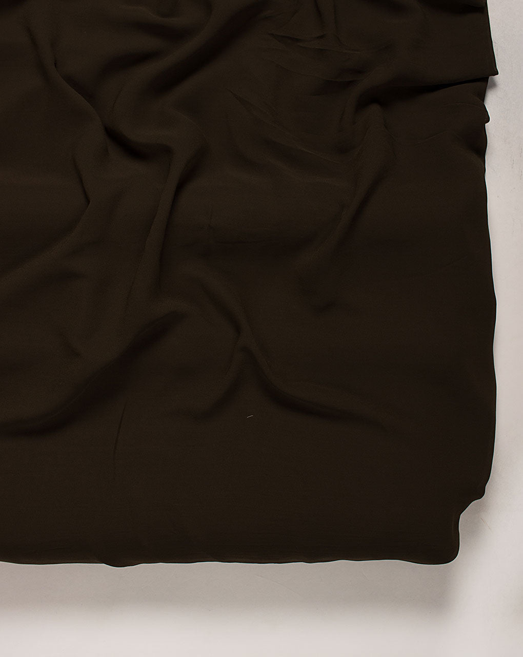 ( Pre Cut 1.5 MTR ) Dark Olive Green Plain Georgette Fabric