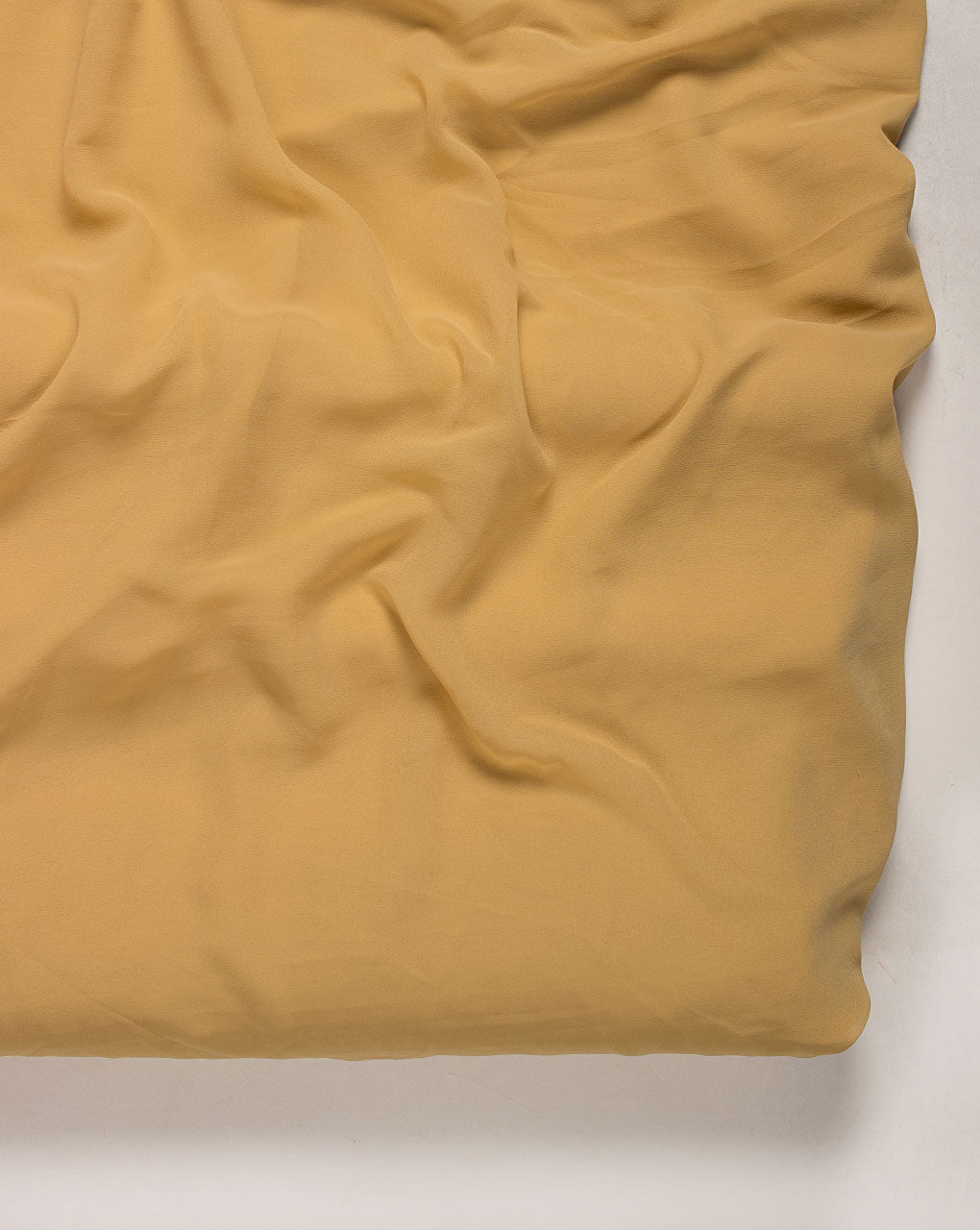 ( Pre Cut 60 CM ) Beige Plain Georgette Fabric