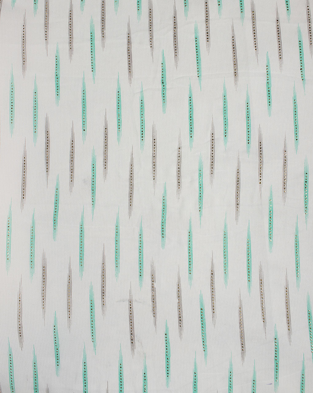 ( Pre Cut 65 CM ) Foil Mukesh Work Georgette Fabric