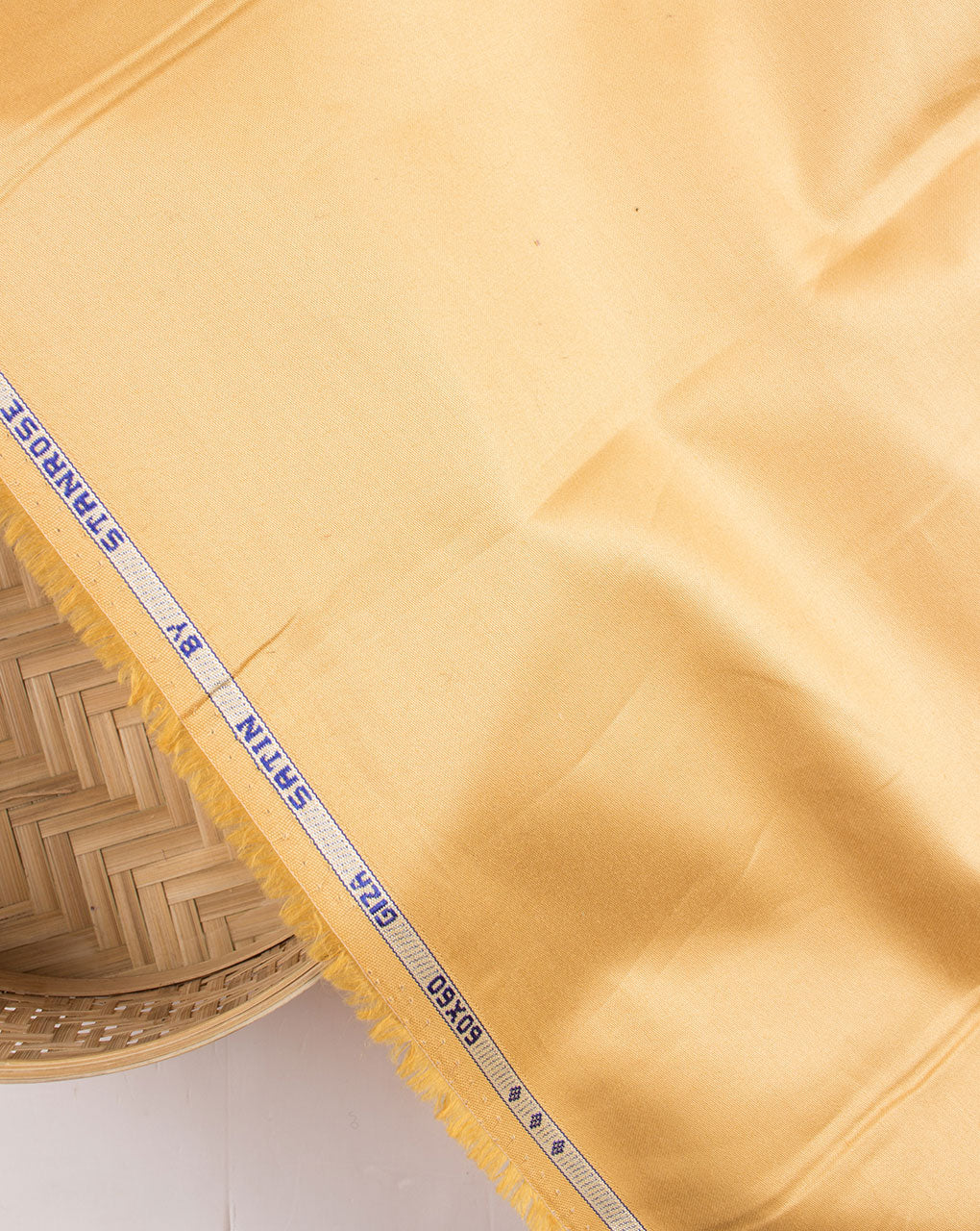 Yellow Plain Premium Giza Cotton Fabric ( Width 56 Inch ) - Fabriclore.com
