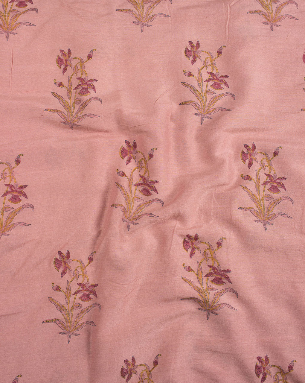 Exclusive Hand Block Pure Munga Silk Fabric - Fabriclore.com