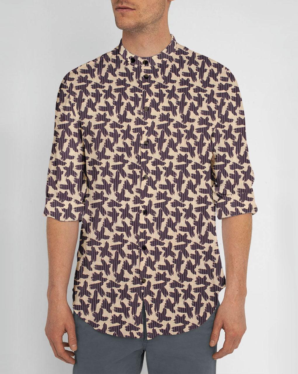 Abstract Digital Print Kantha Cotton Fabric - Fabriclore.com