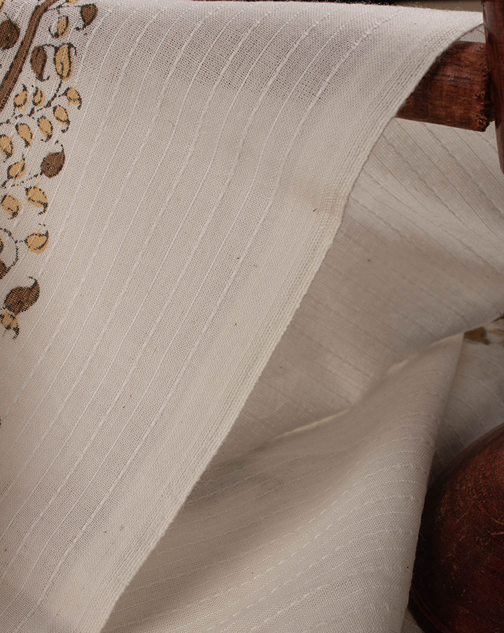 Mughal Floral Hand Block Kantha Cotton Fabric - Fabriclore.com