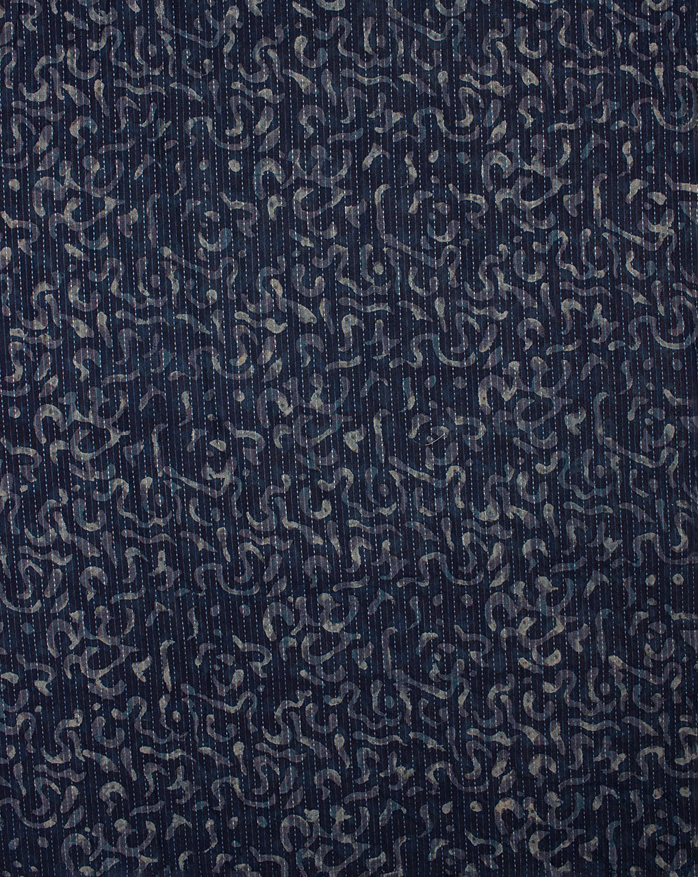 Indigo Hand Block Kantha Cotton Fabric