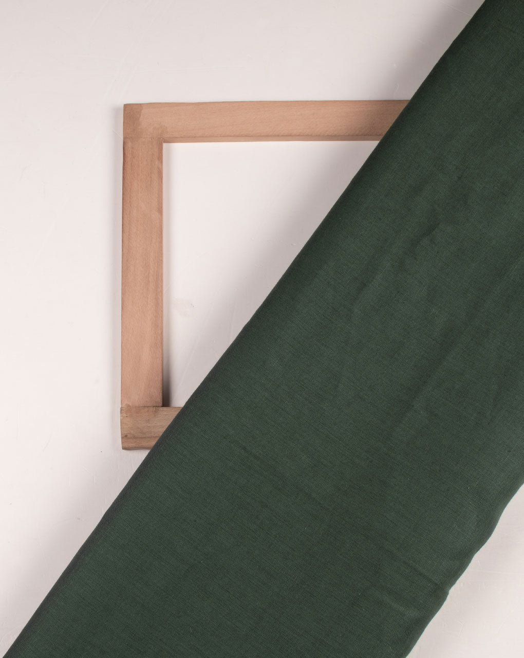 Bottle Green Plain Premium Pure Linen Fabric ( Width 58 Inch ) - Fabriclore.com