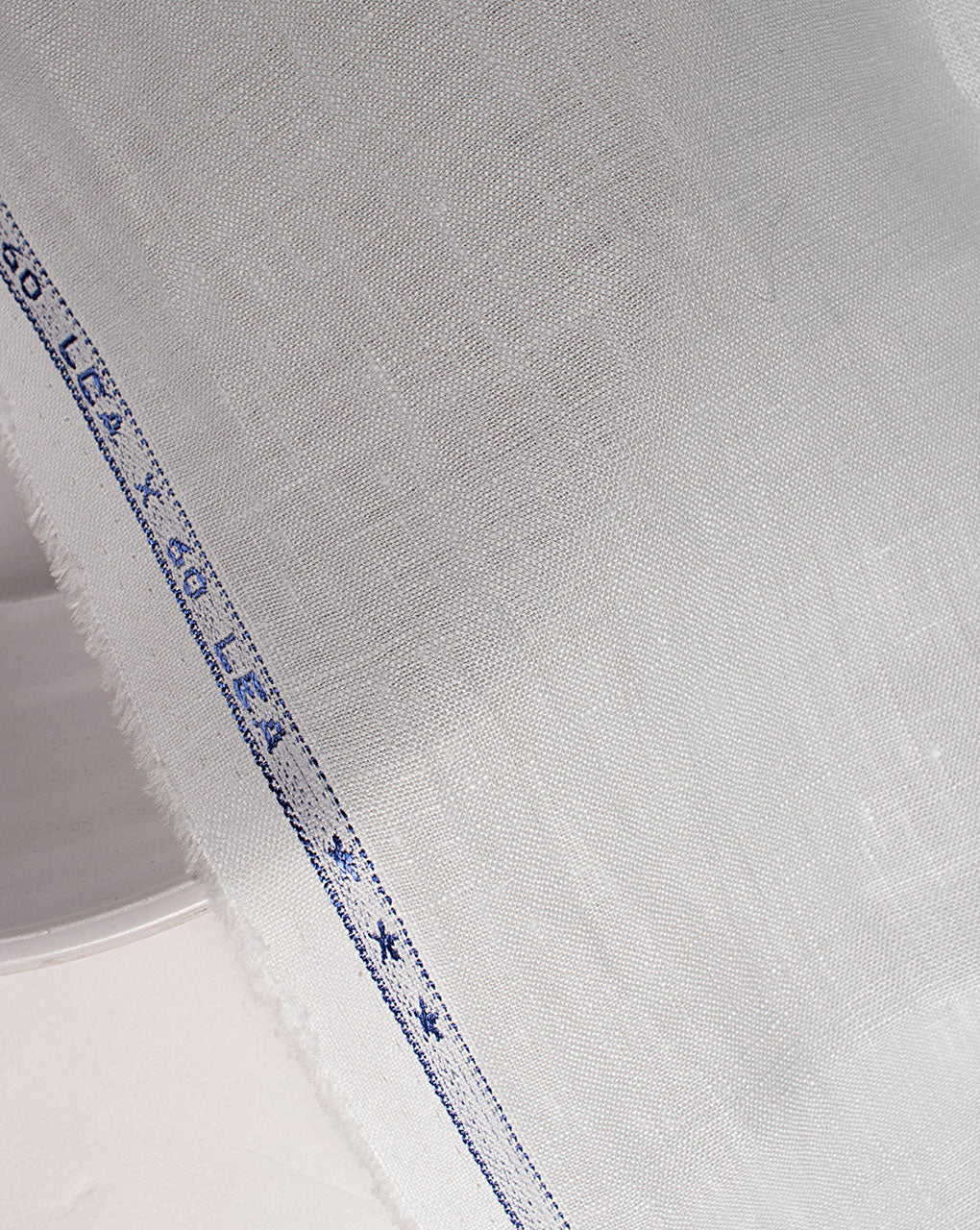 Blue Plain 60 Lea Linen Fabric ( Width 58 Inch )