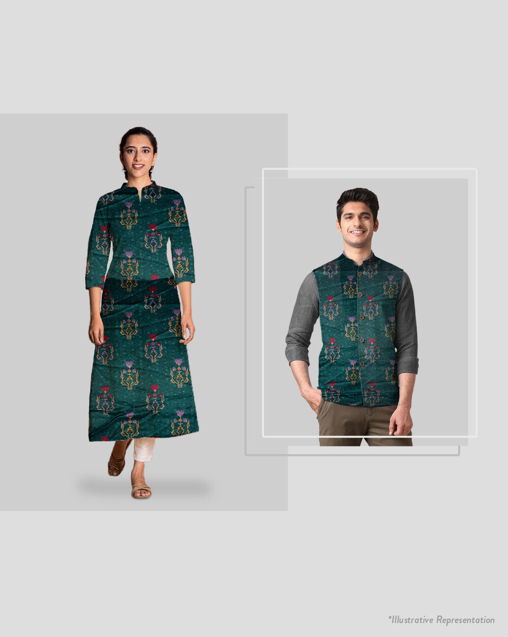 ( Pre Cut 50 CM ) Digital Print Mashru Silk Fabric