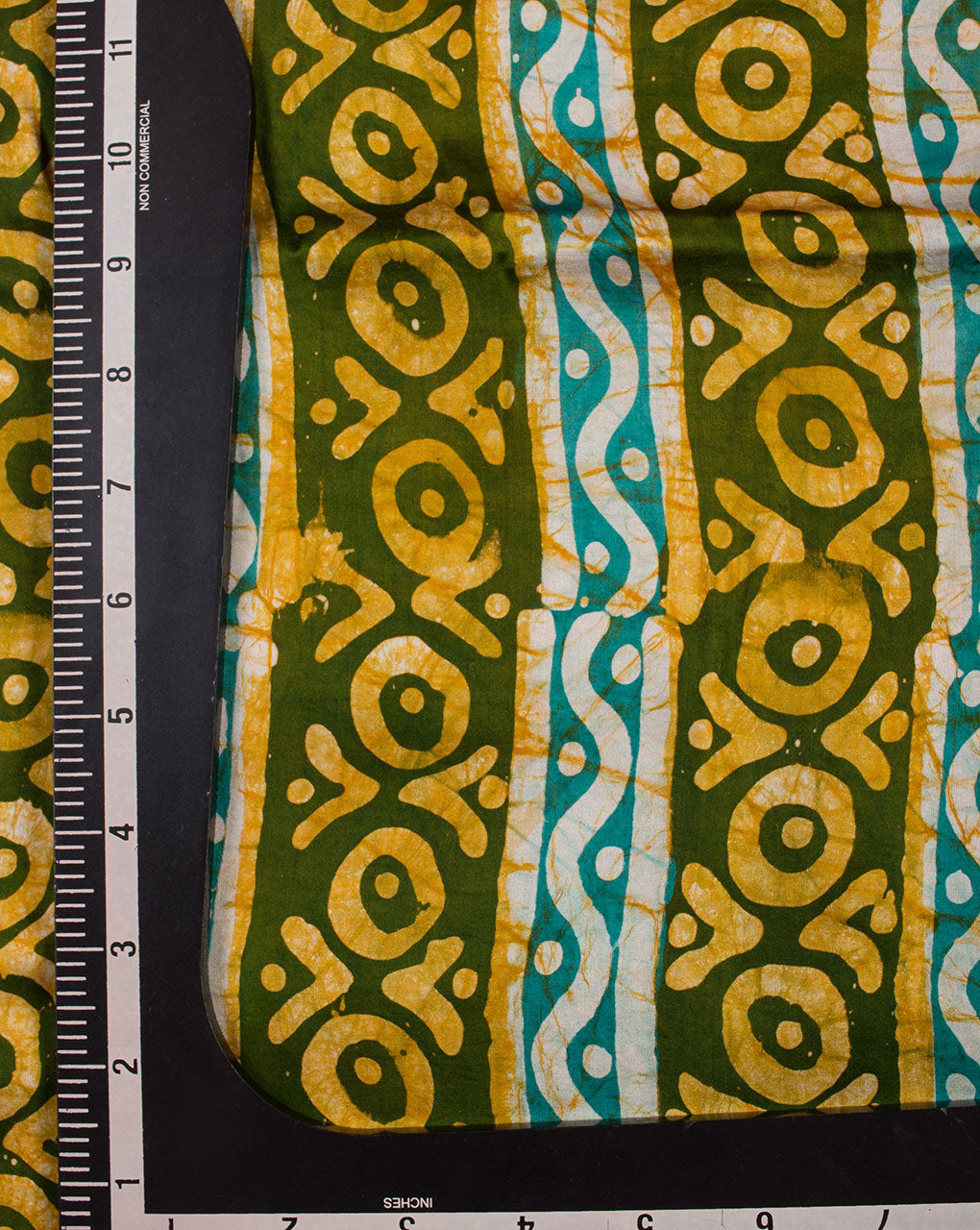 Stripes Pattern Hand Block Wax Batik Modal Satin Fabric - Fabriclore.com