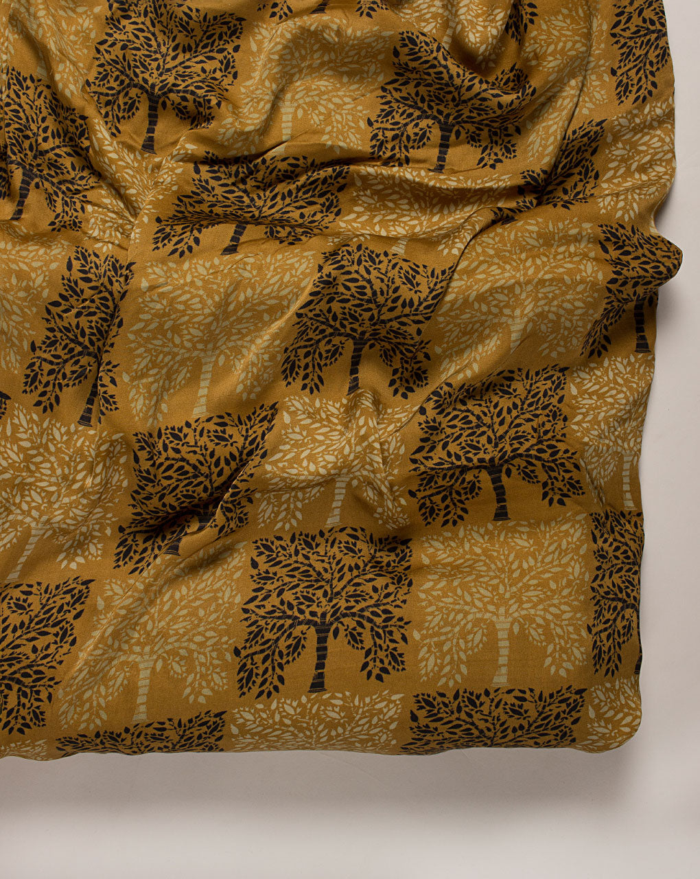 ( Pre Cut 1.25 MTR ) Exclusive Madhubani Theme Digital Print Modal Satin Fabric