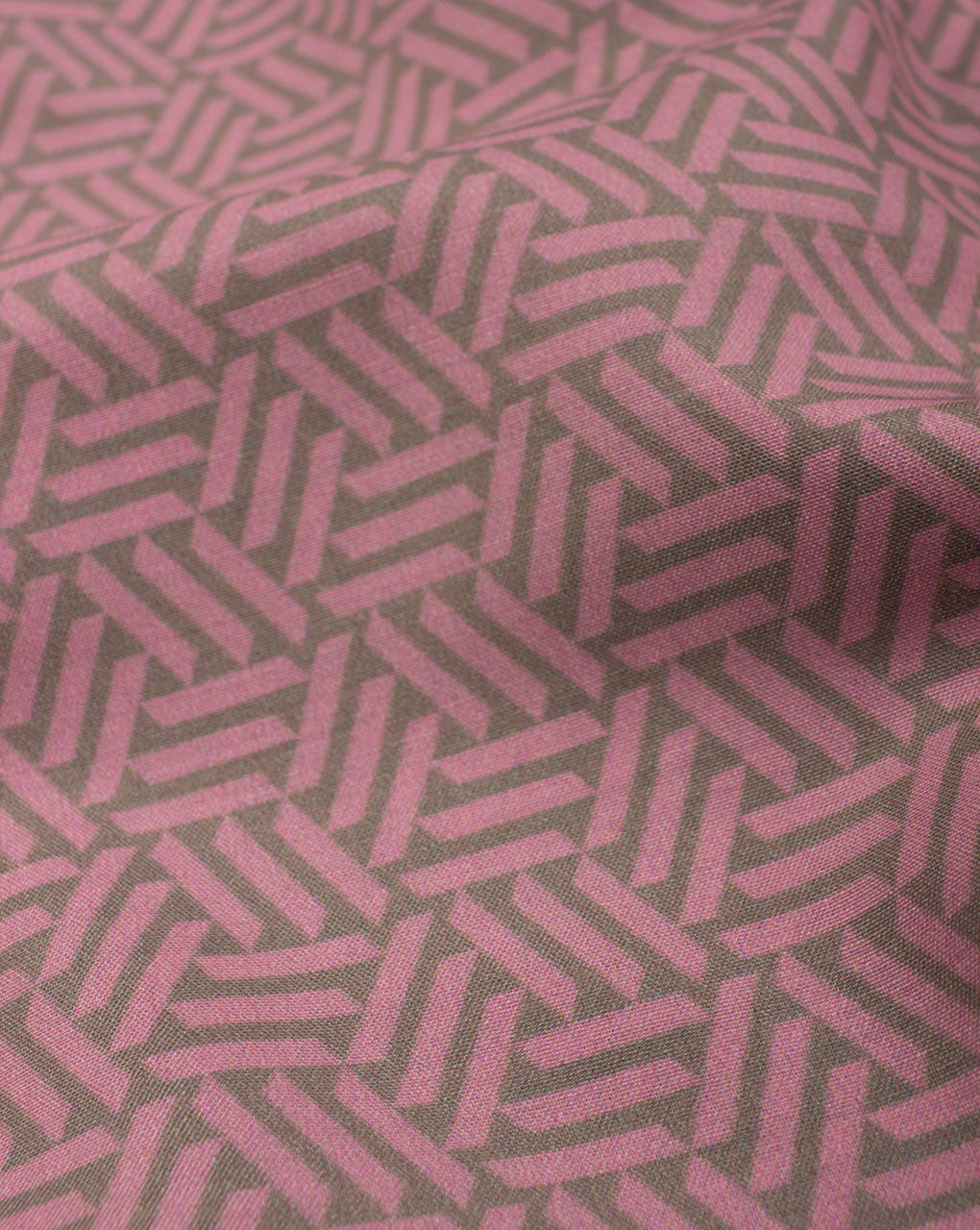 Mauve Geometric Pattern Digital Print Muslin Fabric - Fabriclore.com