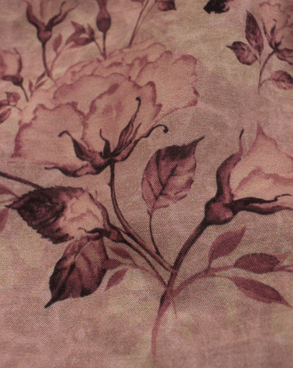 Floral Digital Print Poly Muslin Fabric - Fabriclore.com