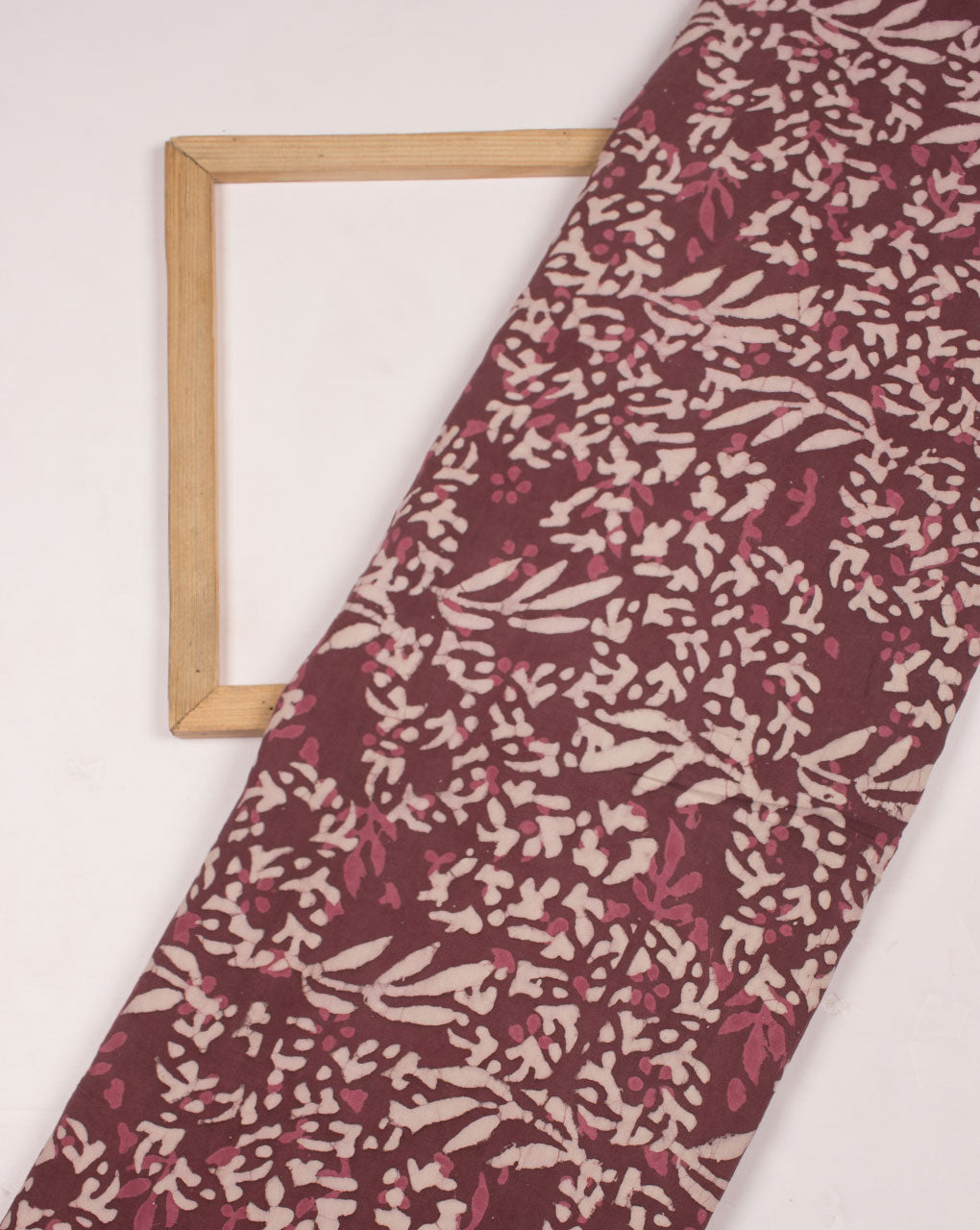 Floral Dabu Hand Block Viscose Muslin Fabric - Fabriclore.com