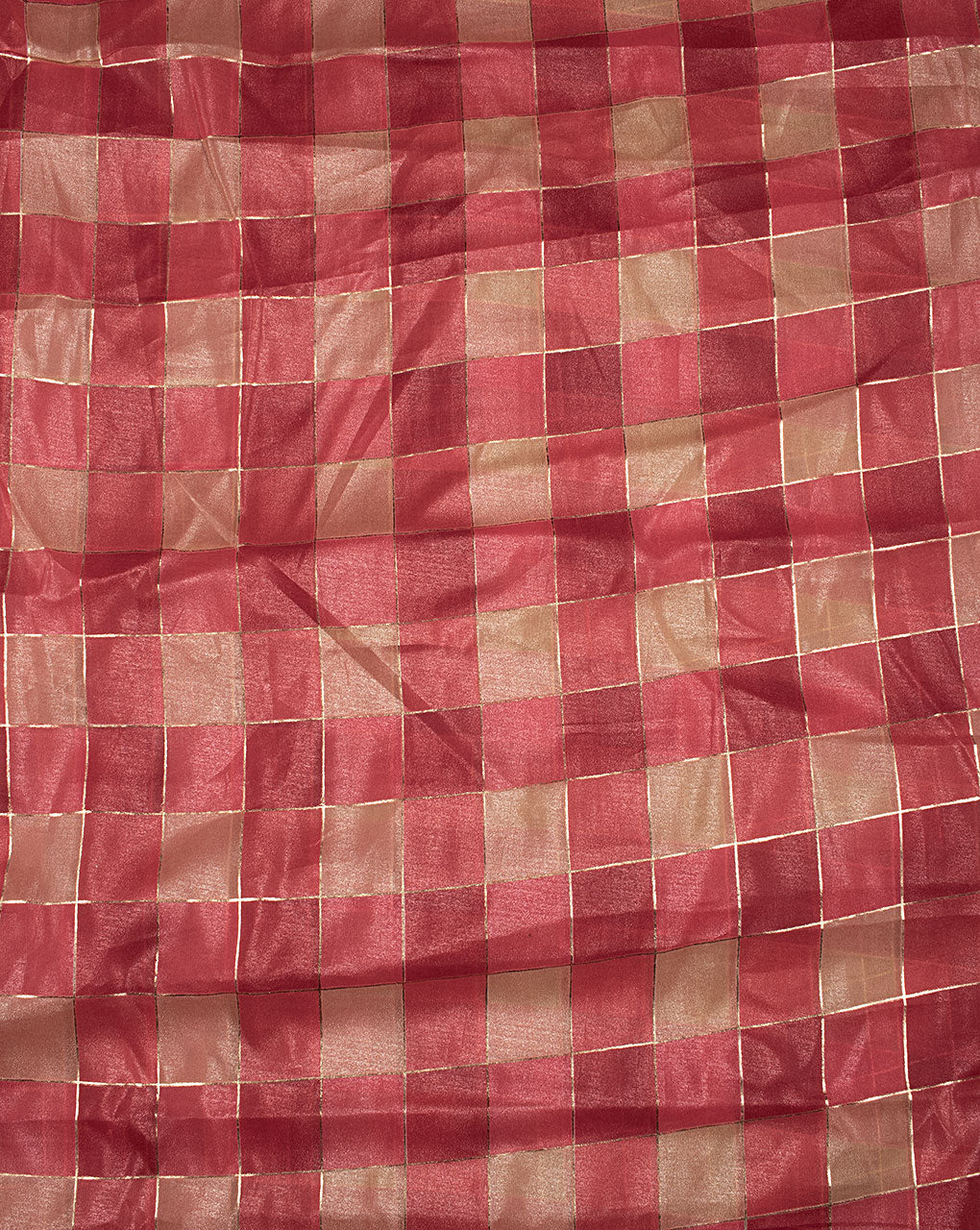 Foil Screen Print Organza Fabric - Fabriclore.com