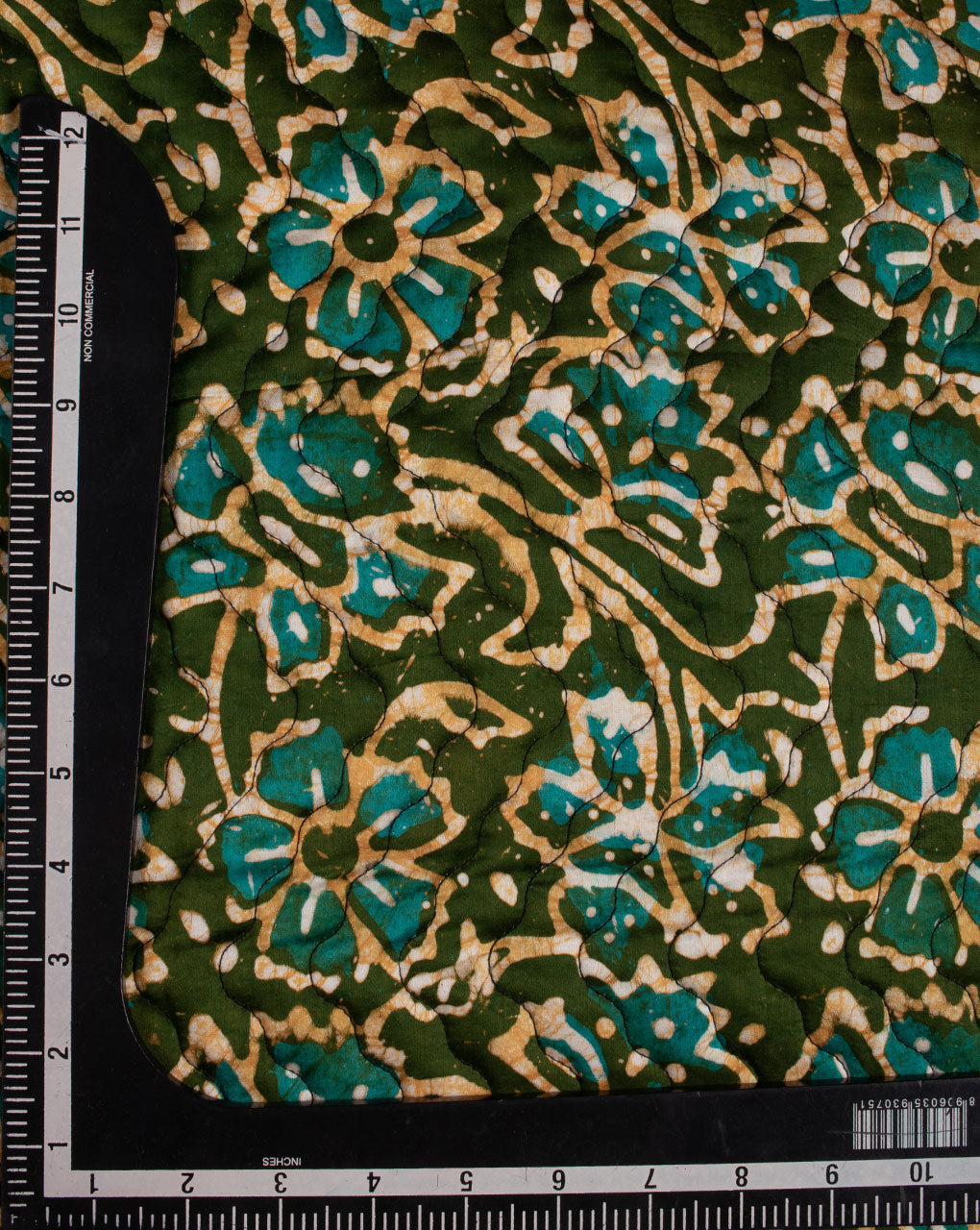 Batik Hand Block Modal Satin Quilted Fabric - Fabriclore.com