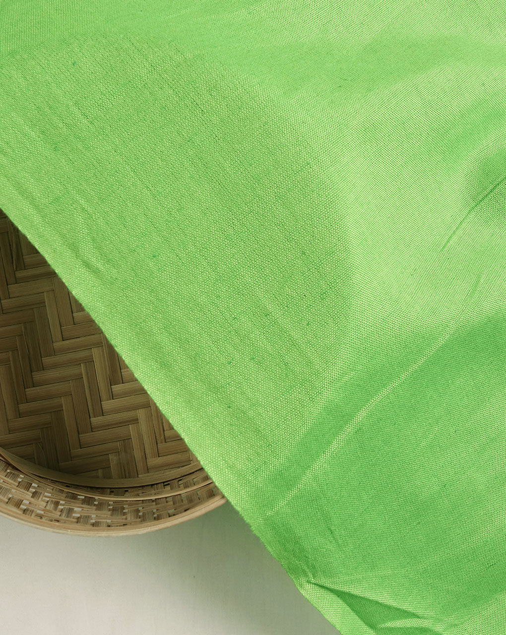 Green Plain Flex Rayon Fabric - Fabriclore.com