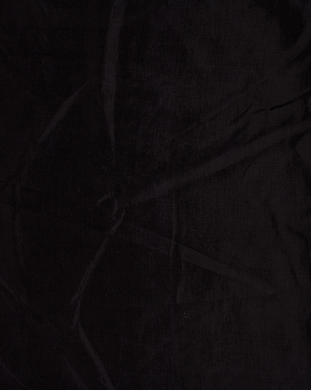 Black Plain Raw Silk Fabric