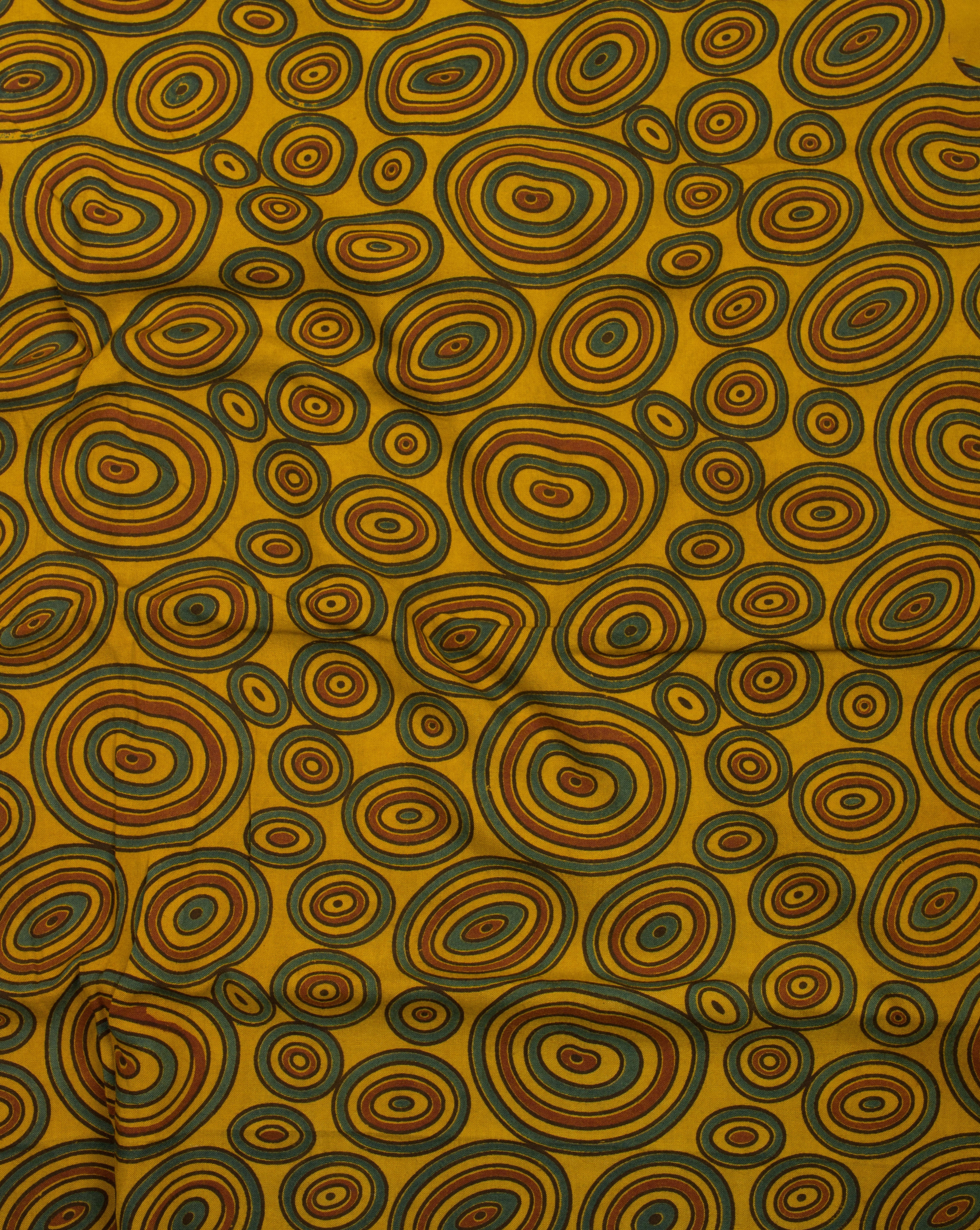 Ajrak Screen Print Natural Dye Rayon Fabric - Fabriclore.com