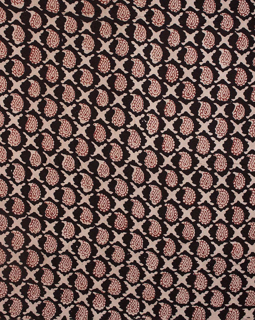 Bagh Print Hand Block Dobby Rayon Fabric - Fabriclore.com