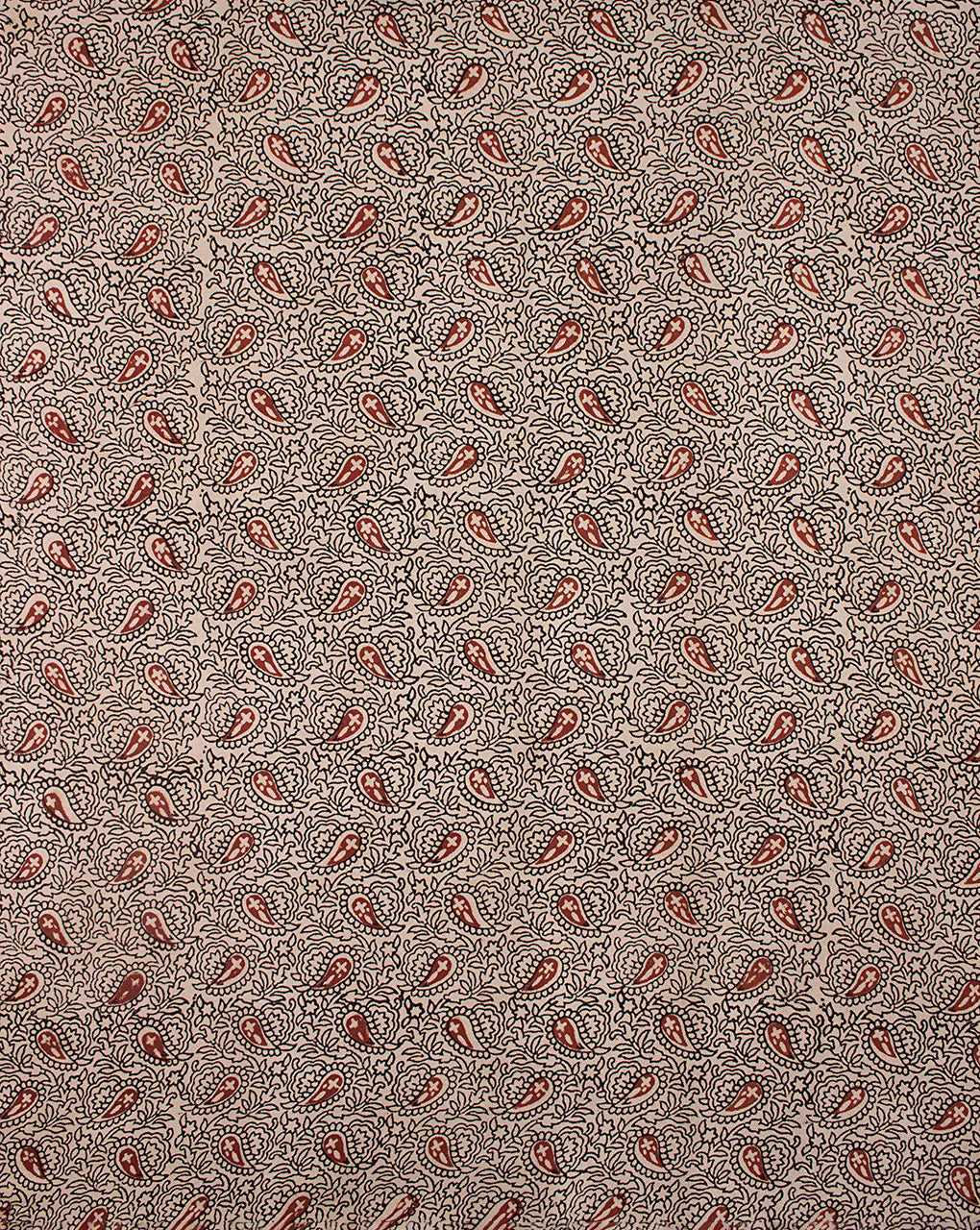 Bagh Print Hand Block Dobby Rayon Fabric - Fabriclore.com