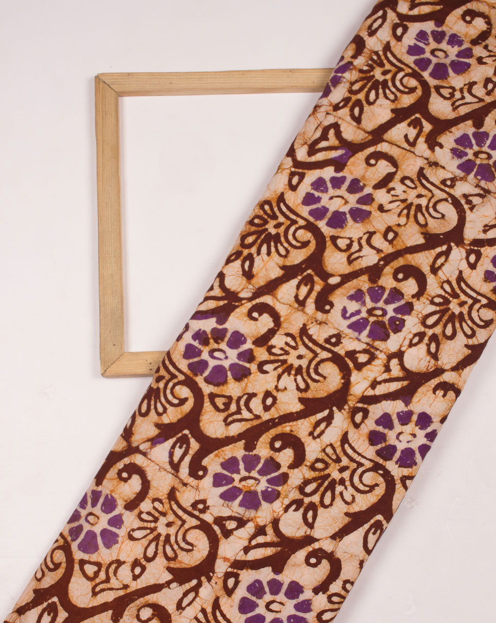 Hand Block Wax Batik Rayon Fabric - Fabriclore.com