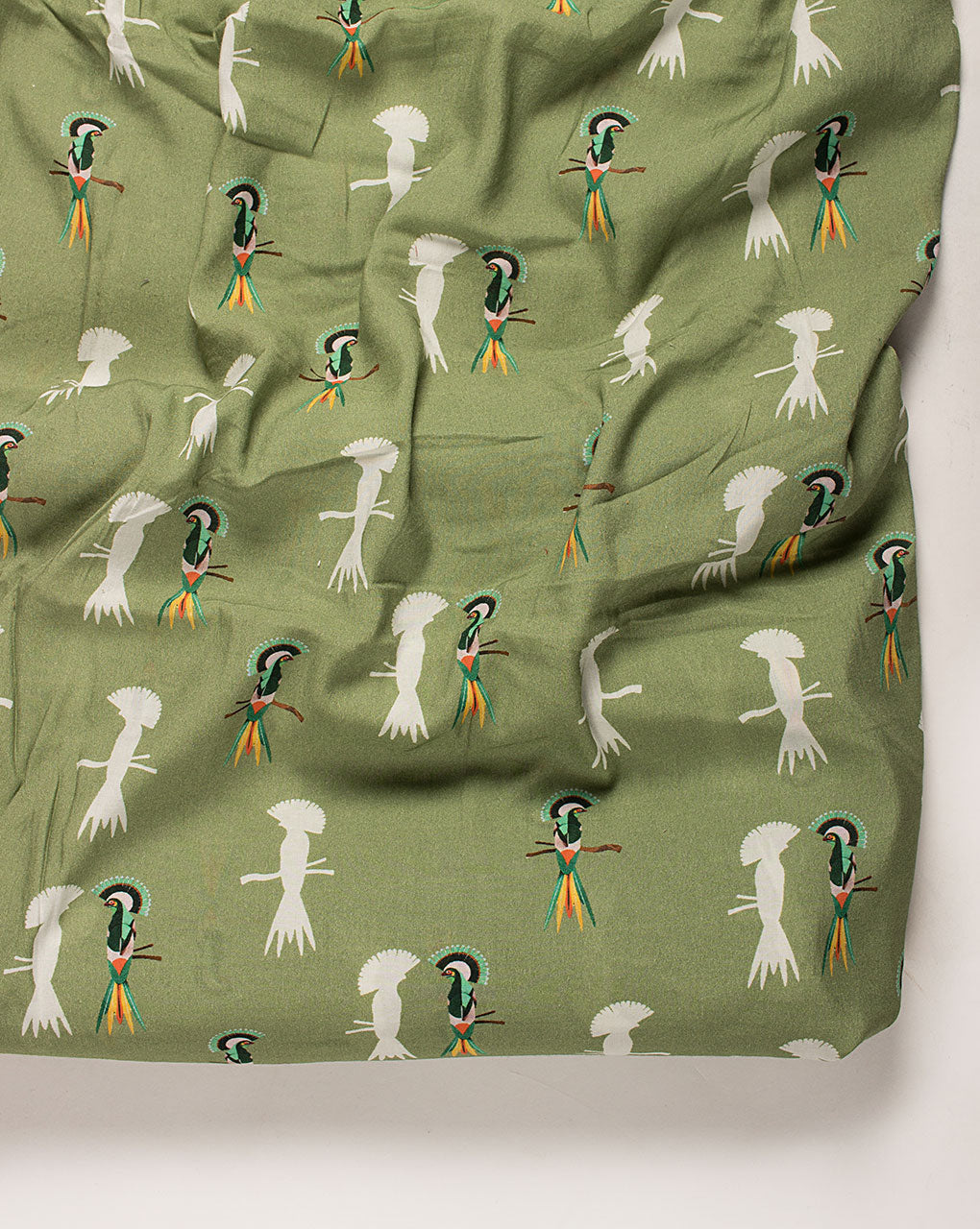 ( Pre Cut 75 CM ) Missing Bird Exclusive Digital Print Rayon Modal Fabric