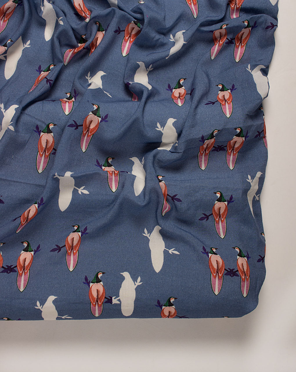 Missing Bird Exclusive Digital Print Rayon Modal Fabric