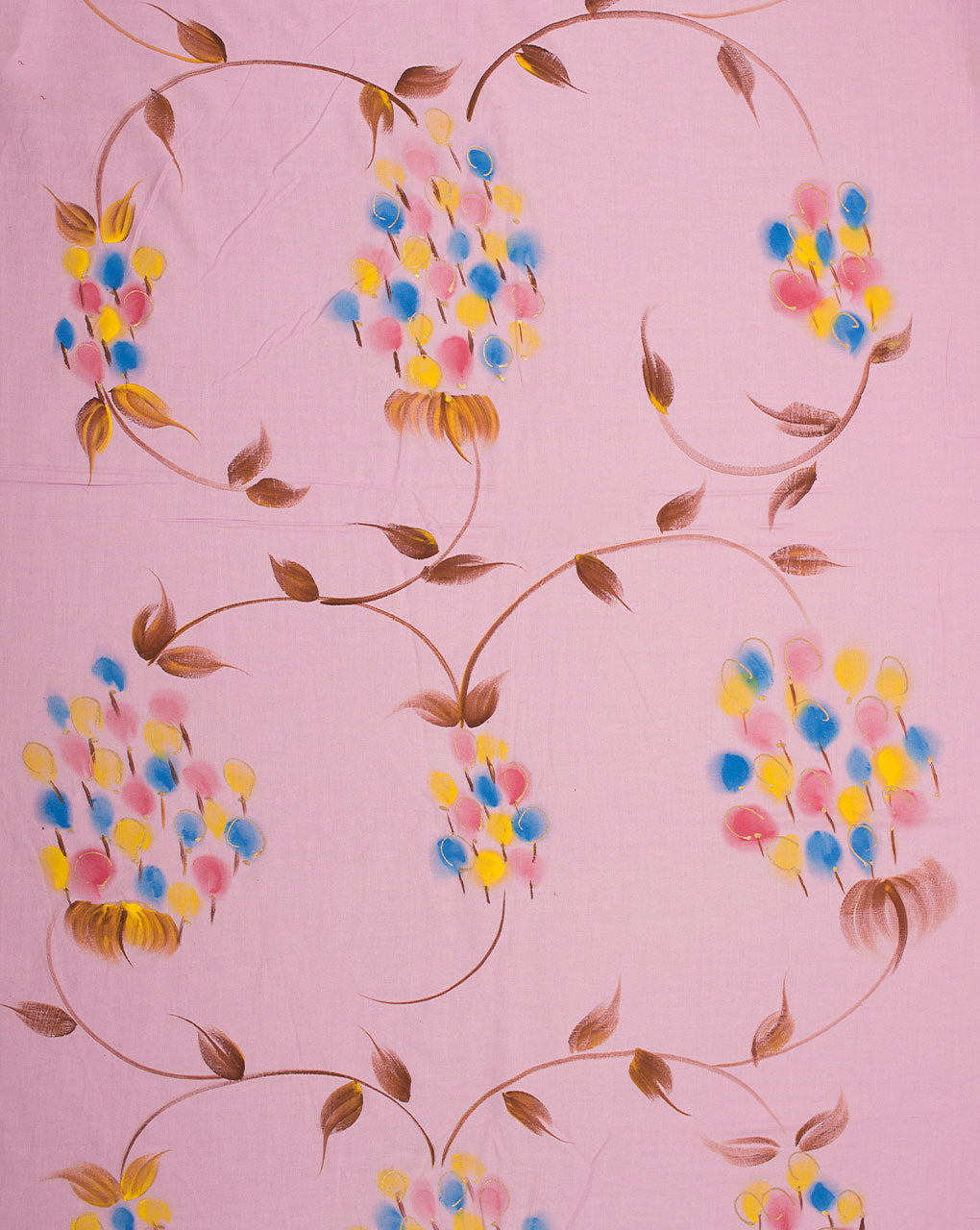 ( Pre Cut 1 MTR ) Hand Painted Flex Rayon Fabric
