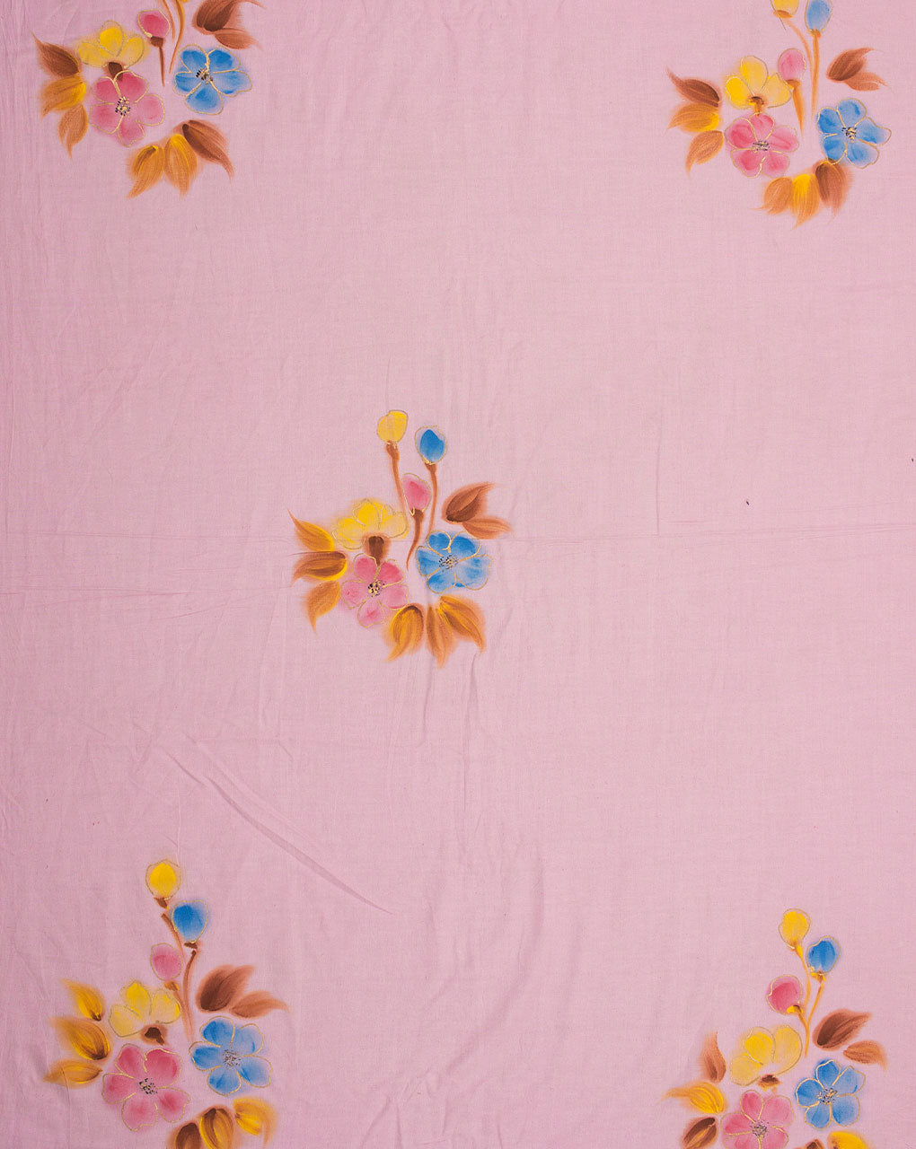 ( Pre Cut 1.25 MTR ) Hand Painted Flex Rayon Fabric