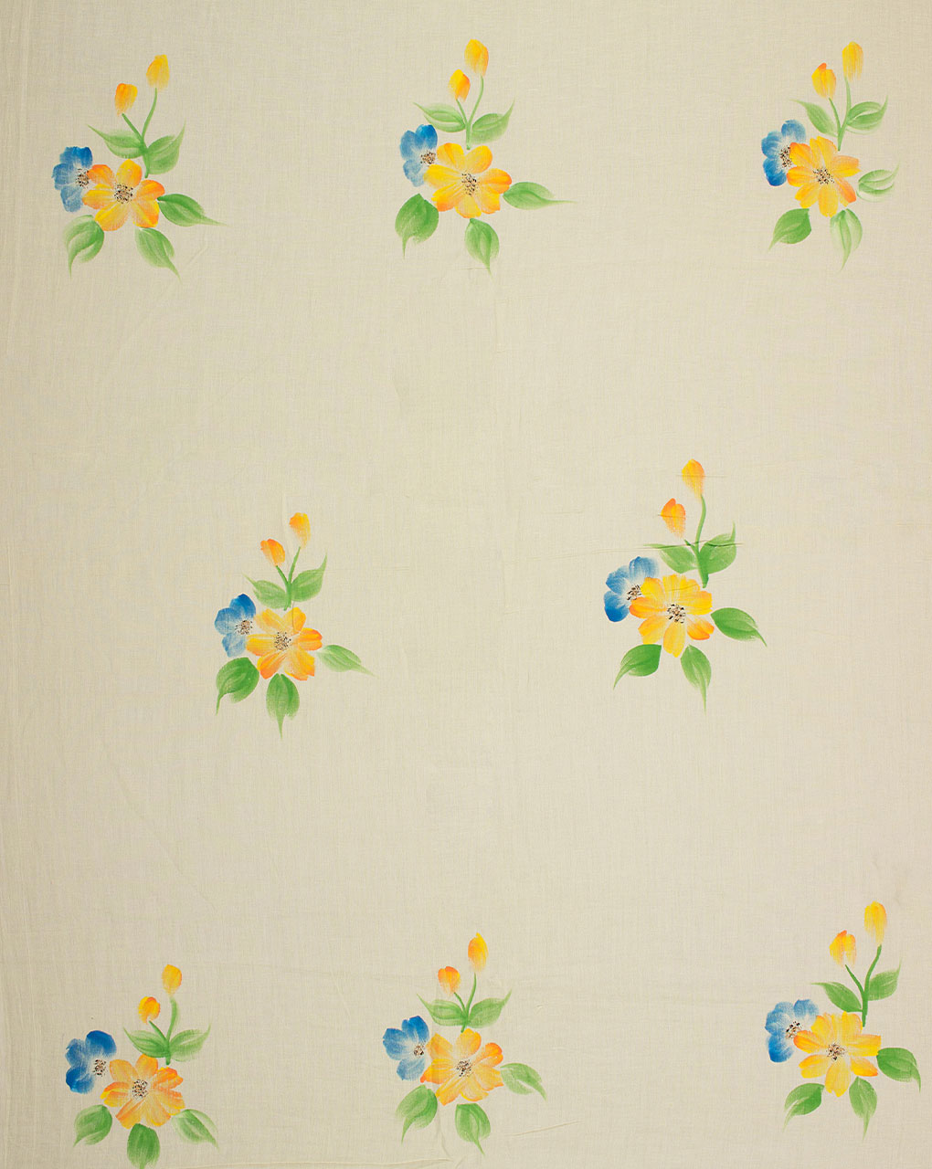 ( Pre Cut 1.75 MTR ) Hand Painted Flex Rayon Fabric