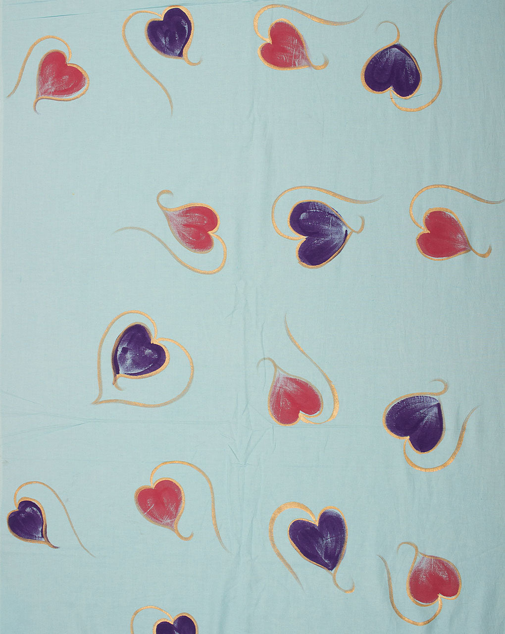 ( Pre Cut 1.5 MTR ) Hand Painted Flex Rayon Fabric