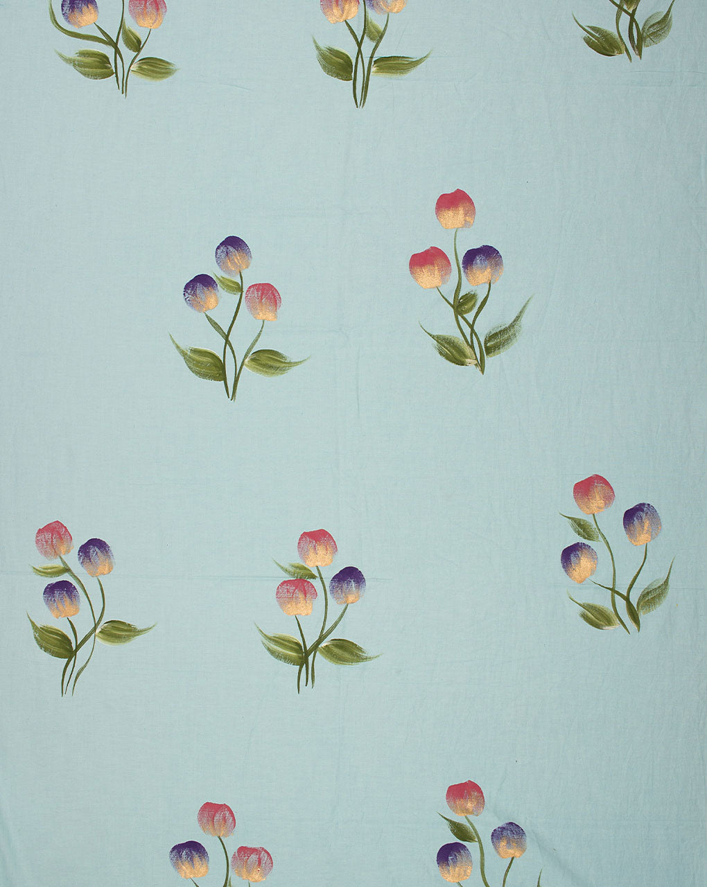 ( Pre Cut 1.5 MTR ) Hand Painted Flex Rayon Fabric