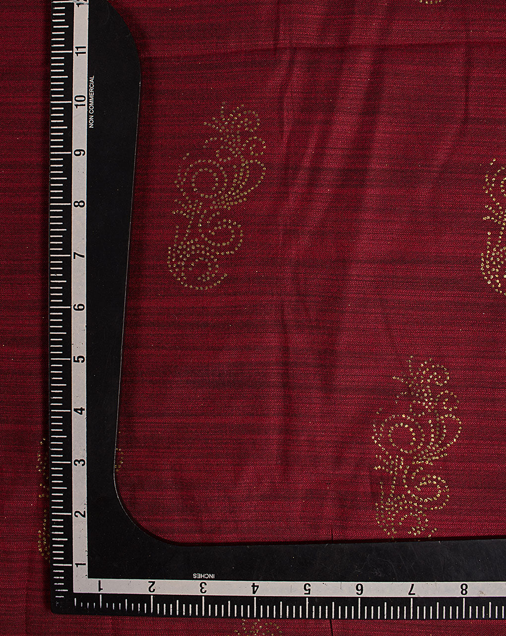 Gold Block Art Silk Fabric