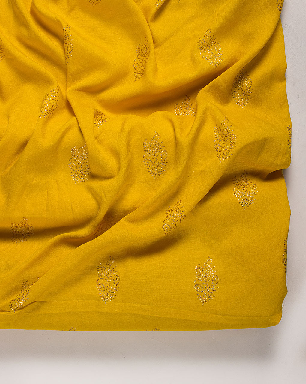 Gold Block Rayon Fabric