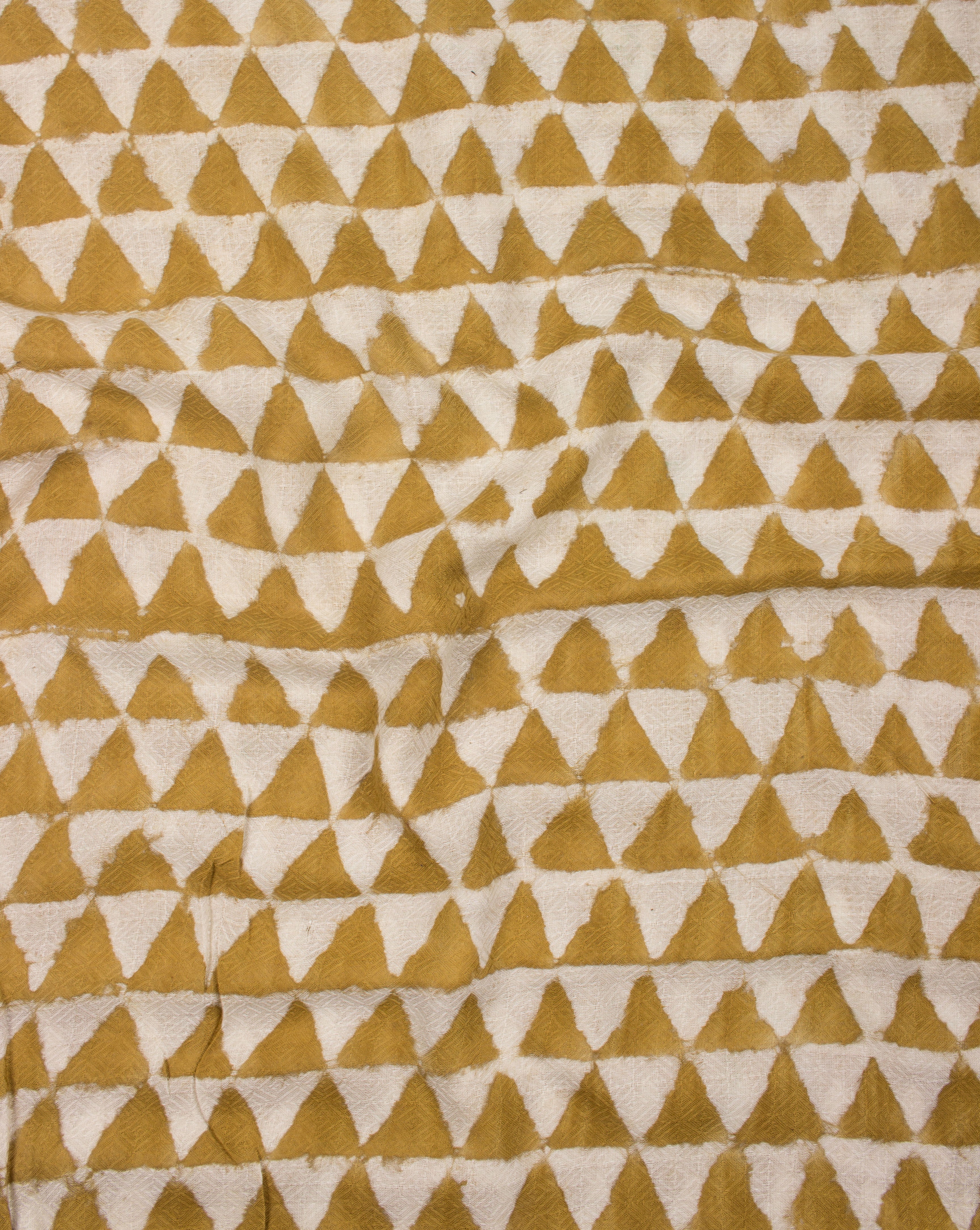 Geometric Pattern Dobby Hand Block Viscose Rayon Fabric - Fabriclore.com