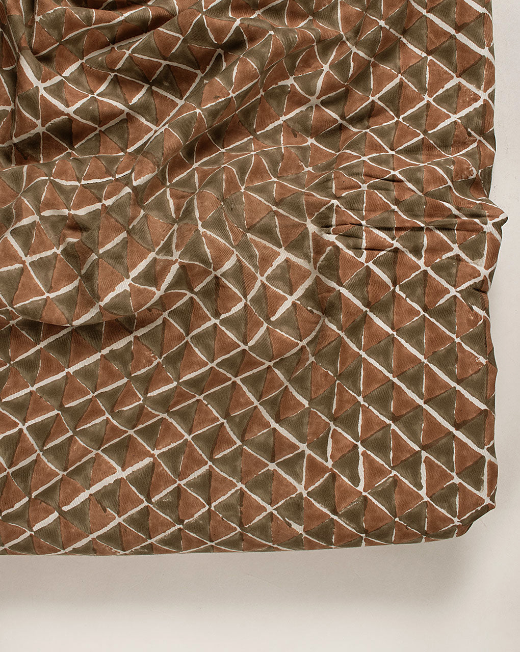 ( Pre Cut 60 CM ) Hand Block Twill Weave Rayon Fabric