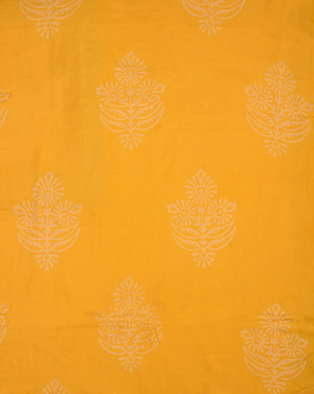 Mughal Discharge Hand Block Modal Fabric - Fabriclore.com
