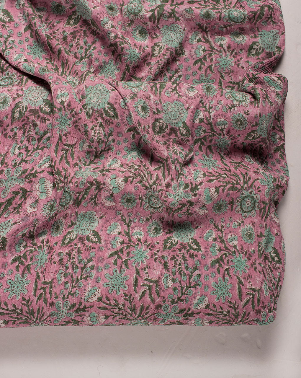 ( Pre Cut 70 CM ) Rapid Hand Block Rayon Crepe Fabric