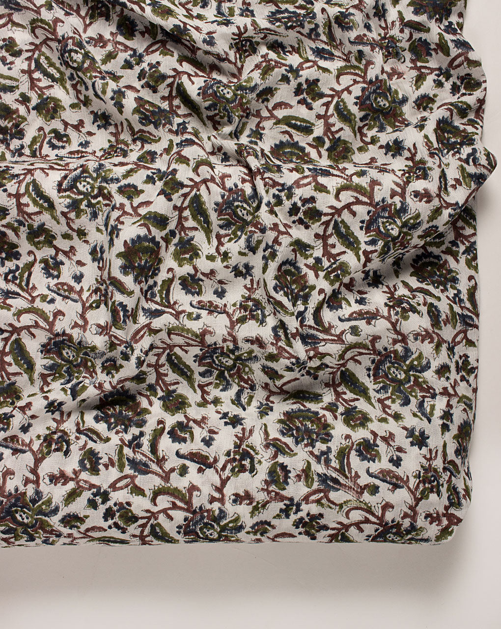 ( Pre Cut 1.5 MTR ) Rapid Hand Block Rayon Crepe Fabric