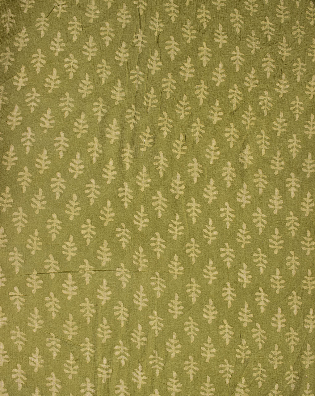 ( Pre Cut 90 CM ) Hand Block Rayon Crepe Fabric